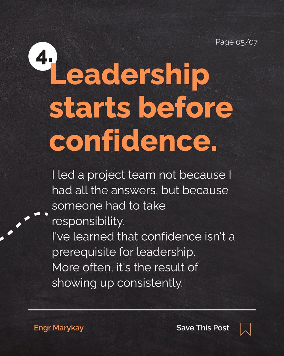 EngrMarykay's tweet photo. You might not have all the answers before taking a leadership role but you must understand that most leaders don't. 

They just learn to build confidience and don't stop learning, building, making impact and showing up

#leaders #LeadershipDevelopment #engrmarykay https://t.co/6nddlJPm3N