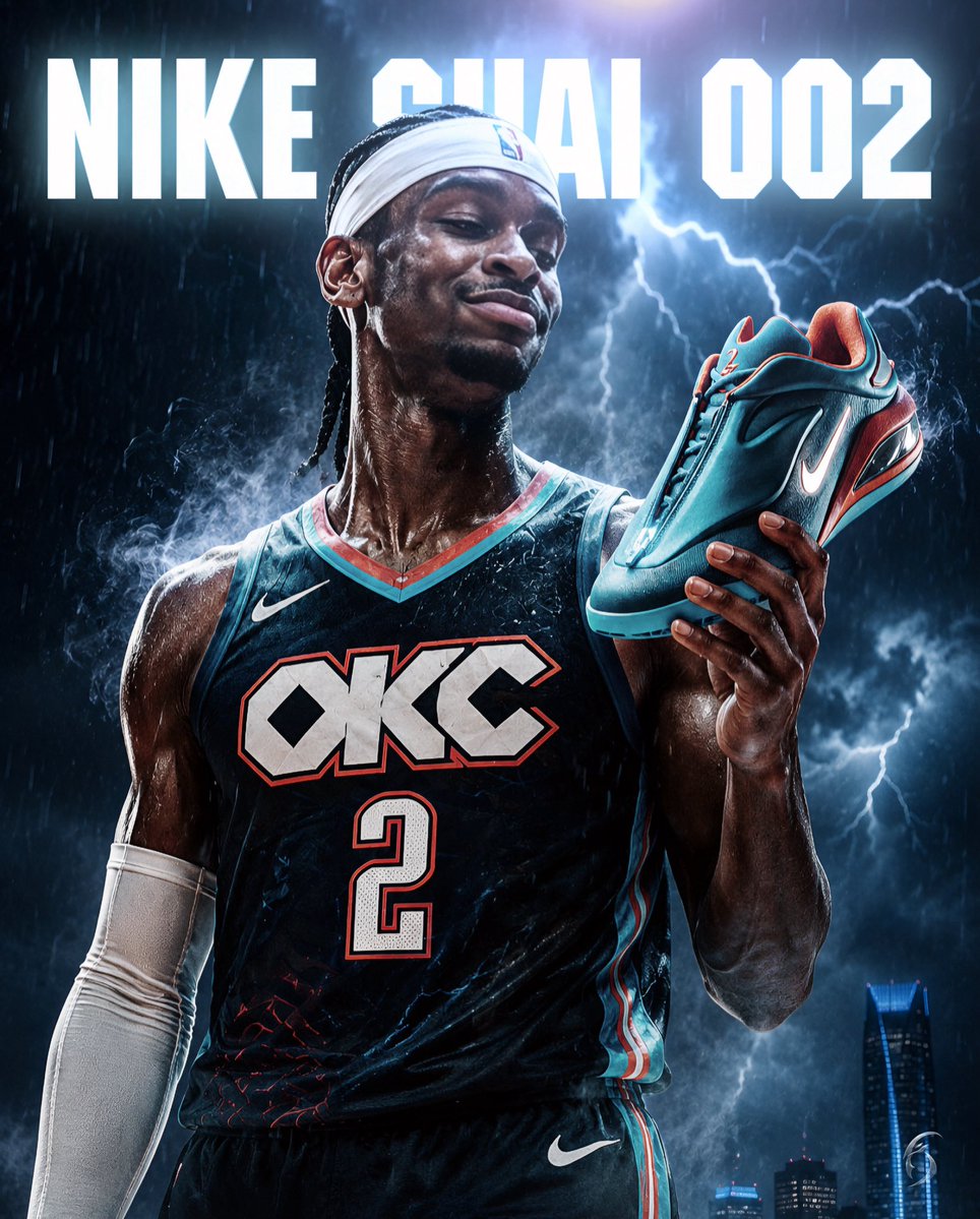 baaaayc's tweet photo. Shai Gilgeous-Alexander is now officially a Nike athlete ✍️

His Converse 001 will be phased out and the Nike 002 will be unveiled soon.🔥

(via justfreshkicks) https://t.co/GCOW9XzR48