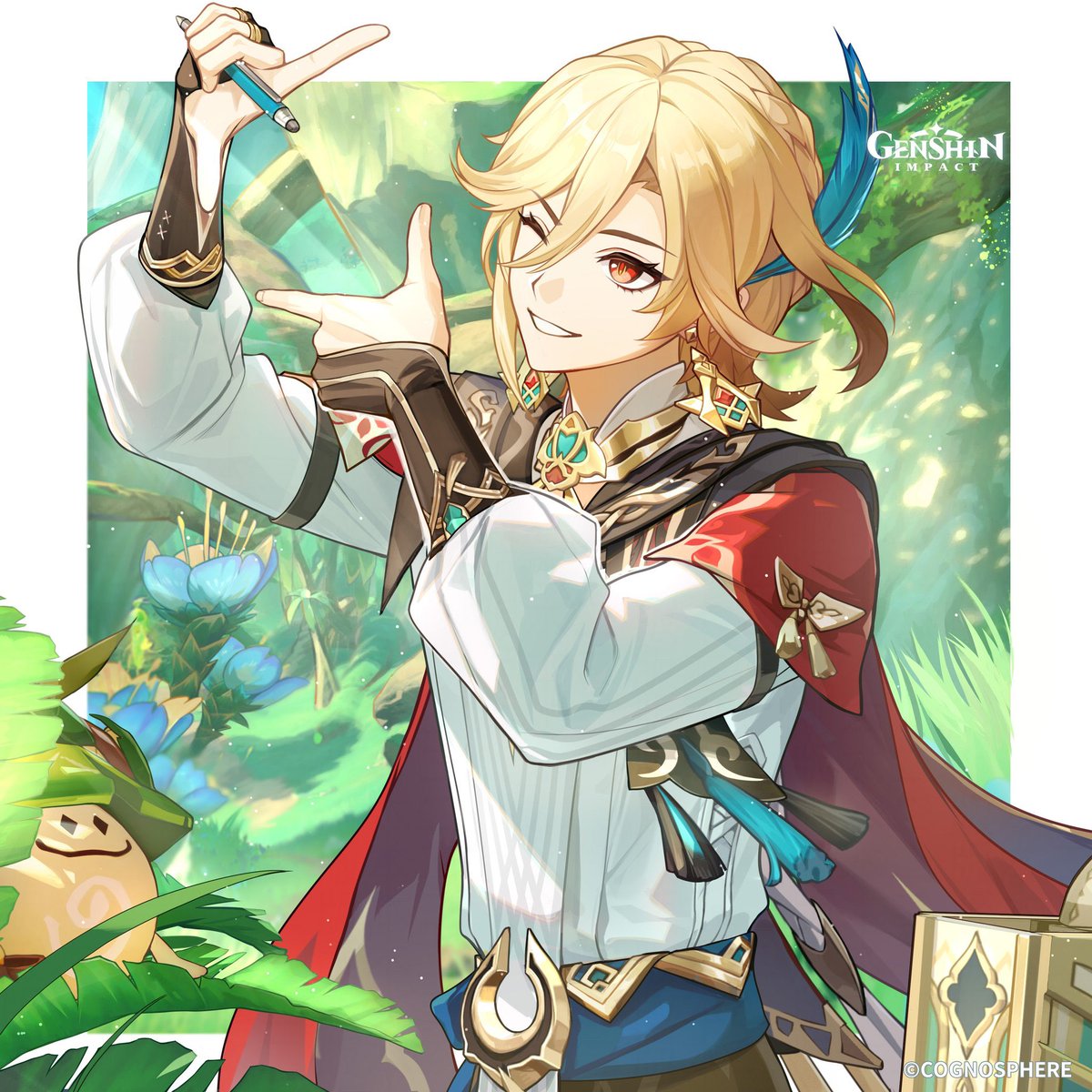 TimelyKaveh's tweet photo. I love how in his last three artworks he’s surrounded by some cute things he loves like animals aranaras, and Mehrak helping him and he’s even singing along with her too 

MY PRINCESSES 🤍🤍🤍 https://t.co/7t3720Ib2r