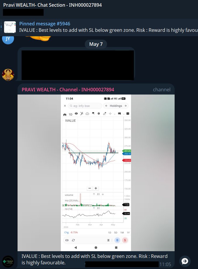 AbhiSiddTrades's tweet photo. #IVALUE - Doing good for PRAVI. This was not posted on X. Heading higher towards targets. https://t.co/CjjW2pz6L7
