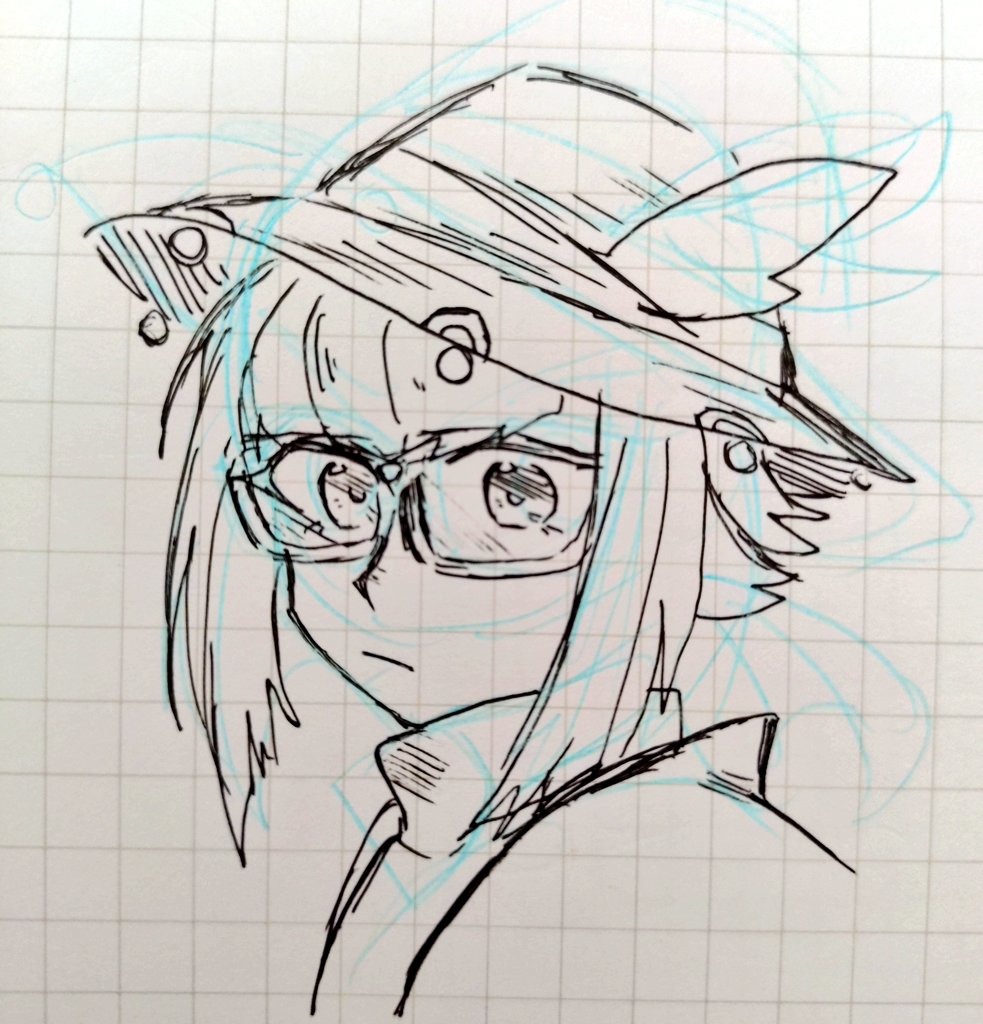 adc1225's tweet photo. ここで突然のフレンドさん投稿するわ。ペン画でしつれーい(´Д｀)
だーれだ！！
(多分色々間違えてそう) https://t.co/1Gcww4lyZ2