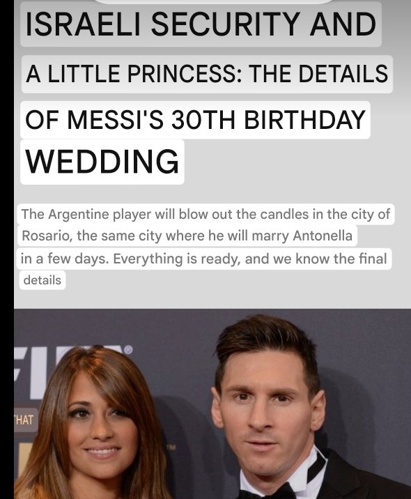revgirlisha's tweet photo. Messi also hired Israeli occupation forces for his wedding . I don't know how many time he had hired them for security. These forces kills palestinians .The real Ballon d'Or belongs to Messi fans for the mental gymnastics they perform every time Israel comes up https://t.co/rFGU4kLvqz