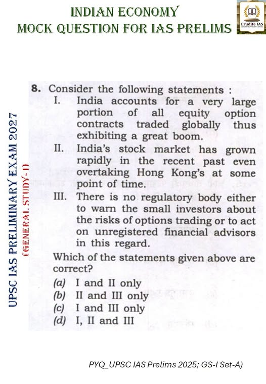 ExamGuidanceInd's tweet photo. #mock #question for the #UPSC #IASPrelims2027 #economy #mocktest #pyq #CivilServicesExam #upscexam
#budget #IndianEconomy #iasprelims https://t.co/xmQuaTNiYz