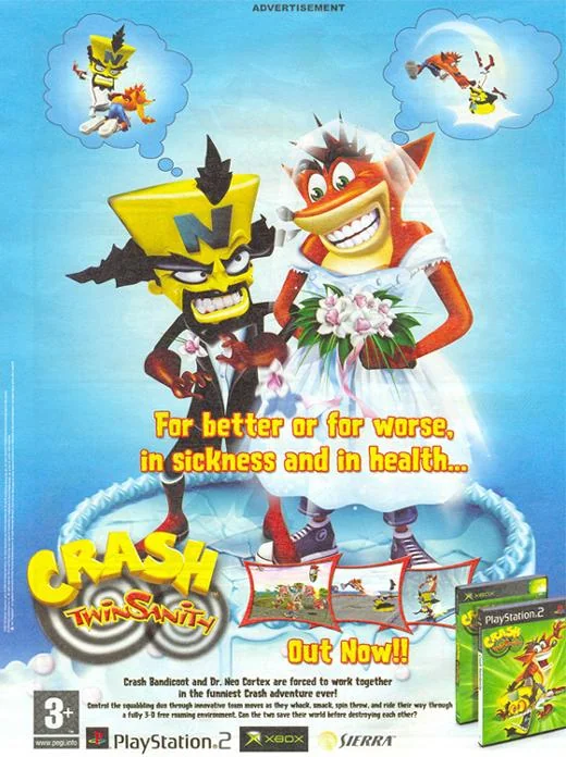 RPM_PlayStation's tweet photo. Crash Twinsanity ad (2004) https://t.co/fTvh5HDBHV