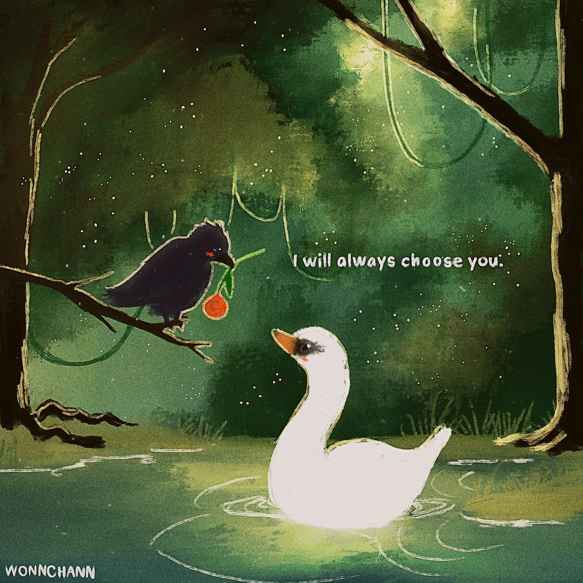 wonnchann's tweet photo. 🐦‍⬛🦢 https://t.co/f9zpclICXL
