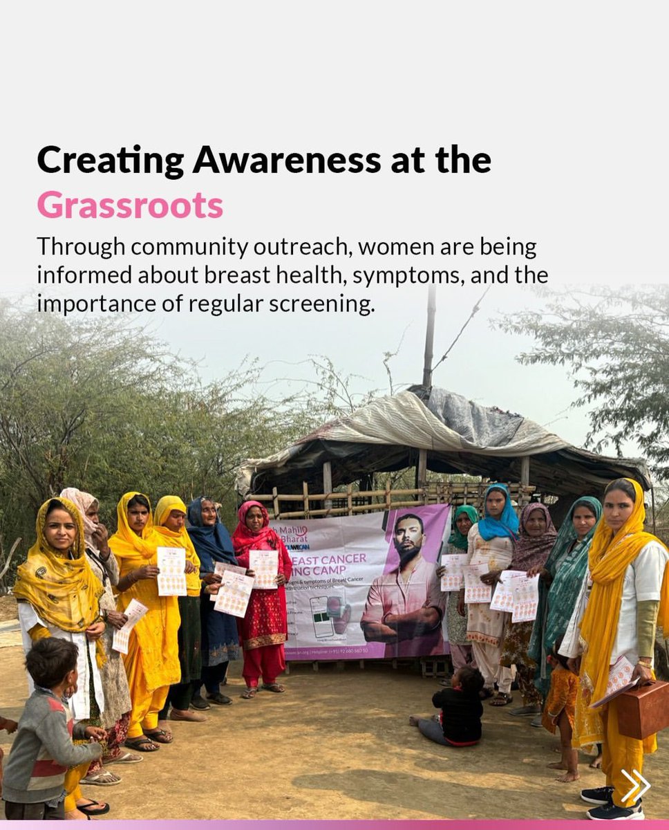 YOUWECAN's tweet photo. Awareness grows when information and services reach every doorstep.

#SwasthMahilaSwasthBharat #YouWeCan #XiaomiIndia #BreastCancerAwareness https://t.co/l2FH3F0SEo
