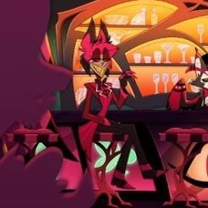 decoradoomed's tweet photo. alastor being unable to take his eyes off of lucifer is one of my favorite aesthetics

he really does want that stupid, depressed twink and it shows https://t.co/2X4xoqwouU