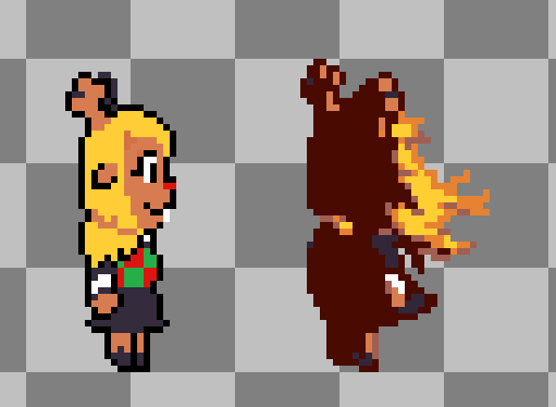 PJam06's tweet photo. how are these 2 sprites the same fucking character bro 😭😭😭 https://t.co/rSI32Bxozl