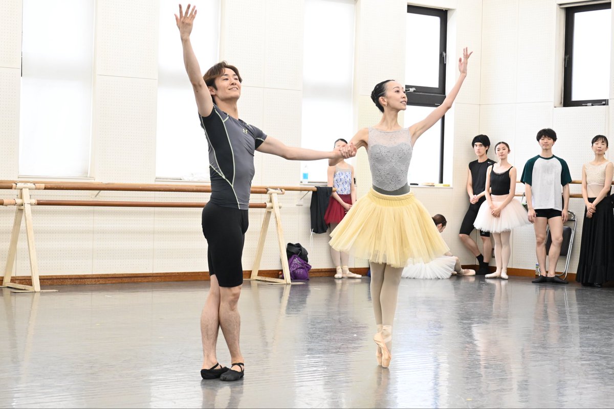 AsamiMakiBallet's tweet photo. 【Today's photos📸】
「ドン・キホーテ」リハーサルより

キトリ　米澤真弓
バジル　清瀧千晴 https://t.co/AhbmmnAy8S