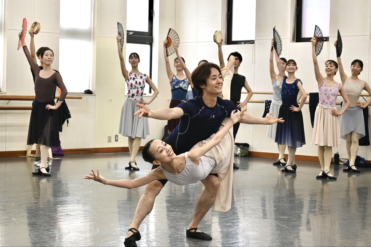 AsamiMakiBallet's tweet photo. 【Today's photos📸】
「ドン・キホーテ」リハーサルより

キトリ　米澤真弓
バジル　清瀧千晴 https://t.co/AhbmmnAy8S