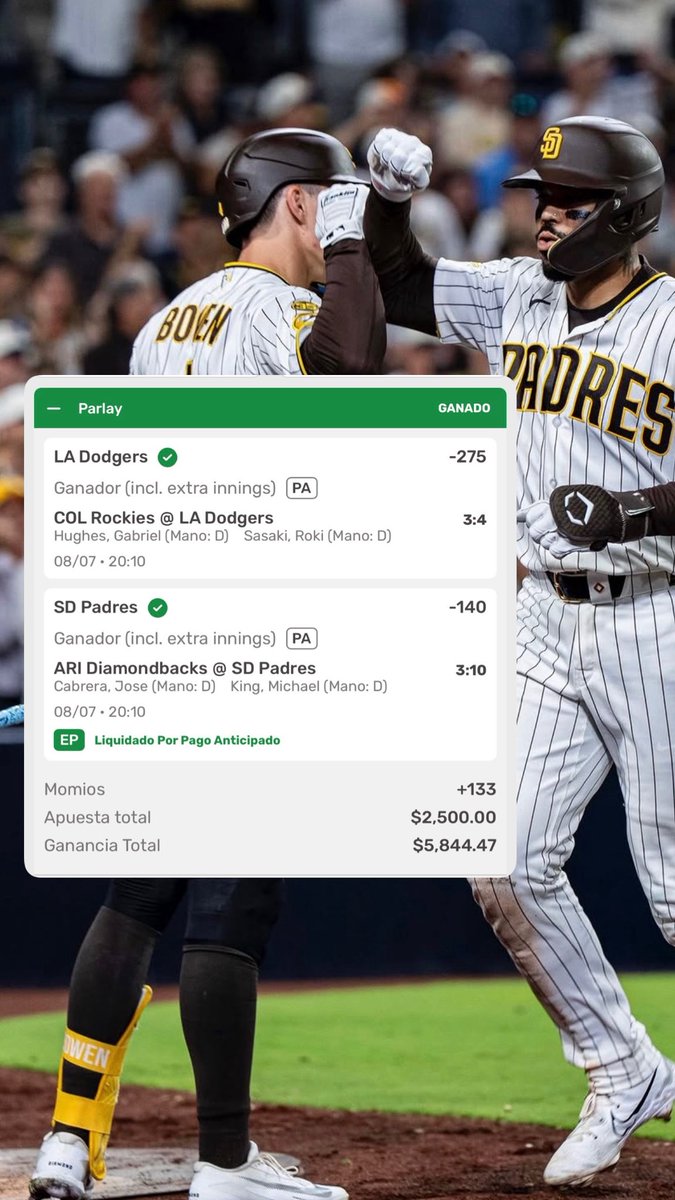 picks_koalateam's tweet photo. Quien quiere $500 ? 👀

PARLAY ✅✅✅ 

Ya para dormir y un día + SUMANDO en la KOALAWAGEEEN 

Atentos que salen esos $500 https://t.co/v8iG76Z4Vg
