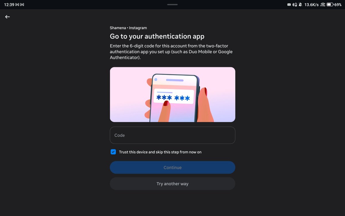 myLAjoshi's tweet photo. META WHAT'S THIS?!?!
wala naman akong sinet-up or kahit ano sa authentication app. 
#meta #metadown #Instagram #zuckerberg
@Meta https://t.co/i7X3SXm9T6