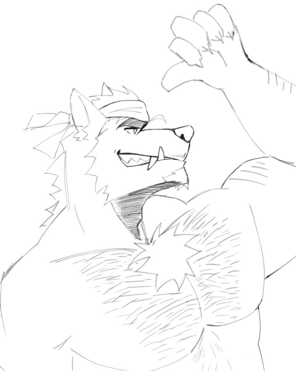 chiseebread's tweet photo. Pirate wolf guy https://t.co/3XT53XZEZr