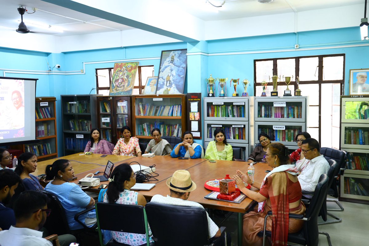 GauhatiUniv's tweet photo. The Women Entrepreneurship Development Programme, organised by the Department of Commerce, Gauhati University on 2 July 2026, featured an inspiring and interactive special talk by renowned entrepreneur Ms. Maushmi Saikia Kalita.

Her experiences highlighted the importance of self-confidence, resilience, and perseverance in entrepreneurship. Her journey demonstrated how challenges can be transformed into opportunities through determination, hard work, and belief in oneself.

The session was a valuable reminder that success begins with the courage to take the first step and the commitment to keep moving forward.

#WomenEntrepreneurship #GUCommerce #GauhatiUniversity