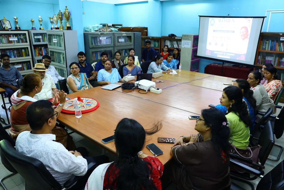 GauhatiUniv's tweet photo. The Women Entrepreneurship Development Programme, organised by the Department of Commerce, Gauhati University on 2 July 2026, featured an inspiring and interactive special talk by renowned entrepreneur Ms. Maushmi Saikia Kalita.

Her experiences highlighted the importance of self-confidence, resilience, and perseverance in entrepreneurship. Her journey demonstrated how challenges can be transformed into opportunities through determination, hard work, and belief in oneself.

The session was a valuable reminder that success begins with the courage to take the first step and the commitment to keep moving forward.

#WomenEntrepreneurship #GUCommerce #GauhatiUniversity