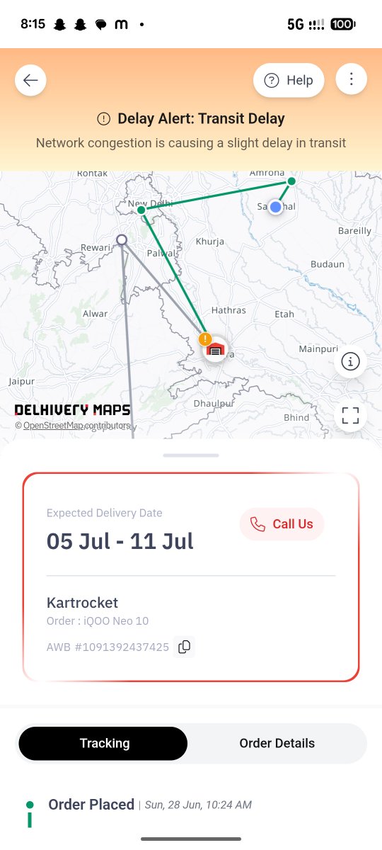 Abdullahch52769's tweet photo. Hey @ShiprocketIndia, my shipment AWB 1091392437425 was promised by July 5, now delayed to July 13! You also cheated me with a pathetic ₹99 refund without consent for an ₹886 service. This is pure fraud &amp; service deficiency. Resolve immediately or I’m moving to NCH! #Shiprocke https://t.co/fLIhqqIDuE
