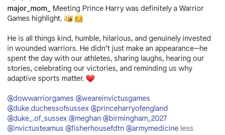 KayRoss96's tweet photo. 'Meeting Prince Harry was definitely a Warrior Games highlight" - Mandy Feindt (Armed Forces Military Officer

#PrinceHarry #WarriorGames2026 https://t.co/5YVCmNRRM4
