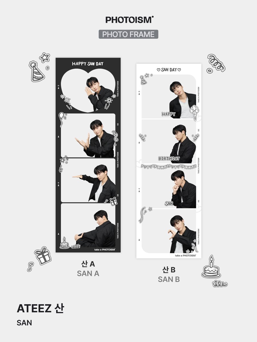 PHOTOISM X ATEEZ SAN ARTIST FRAME & snapism OPEN ! 「ATEEZ SAN」の