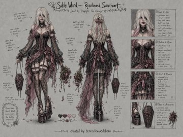 Scream6604's tweet photo. These are my 3 Sable Ward cosmetic concepts DBD cosmetic contest 🖤🌹🎀 

I only want to move forward with one, so help me pick! Which version fits Sable best: 1, 2, or 3? 

You can vote in the poll in the comments, and I promise I made it myself.

#DBD #DeadbyDaylight #SableWard https://t.co/d5apk8uouk