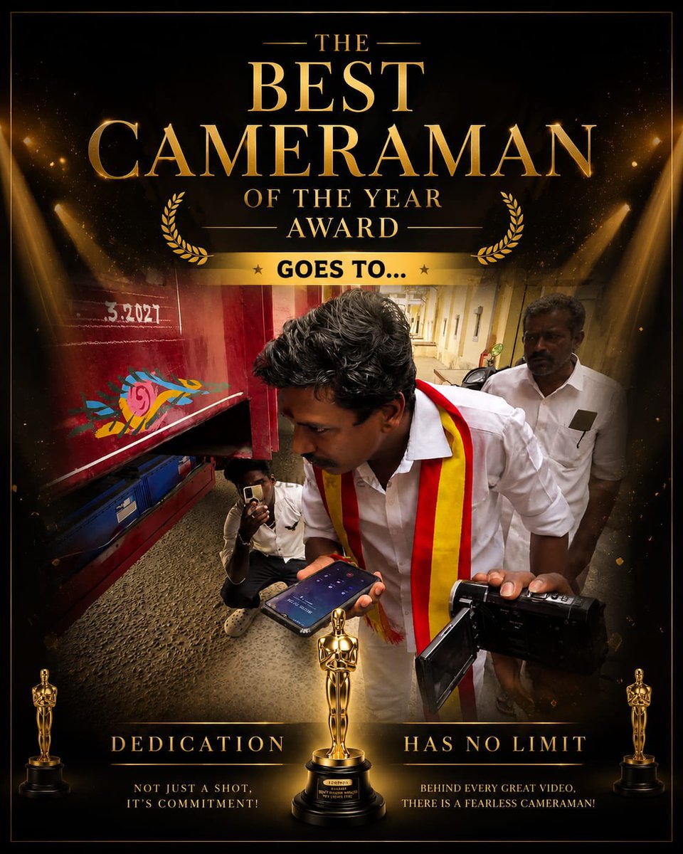AIADMKITWINGOFL's tweet photo. Best Cameraman of the Year Award goes to...

TVK MLA: 
Low angle shot வேணும்.

Cameraman:
Say no more!

#ஆச்சரியக்குறி_பரிதாபங்கள் https://t.co/gZpqy6Cwsa