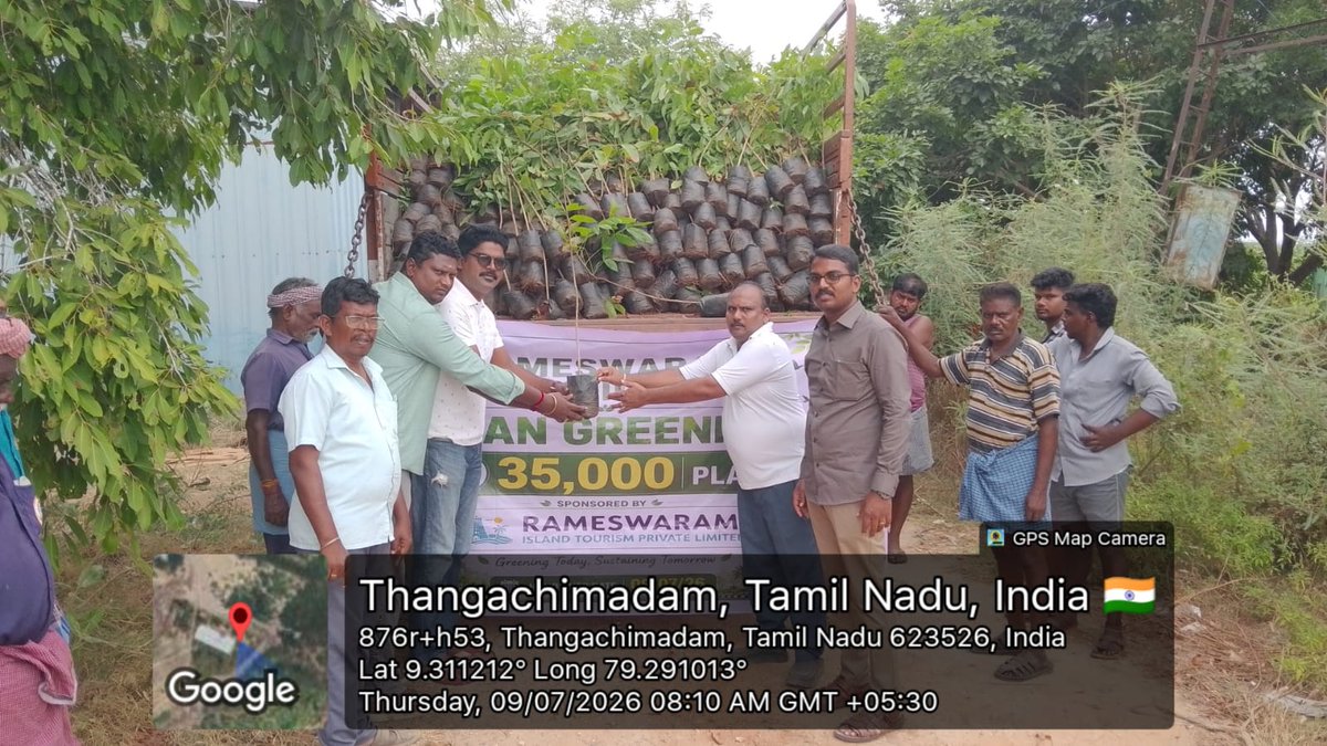 RameswaramMpty's tweet photo. A total of 35,000 saplings of various species have been procured for planting to make Rameswaram a greener city. https://t.co/hTMIguGefc