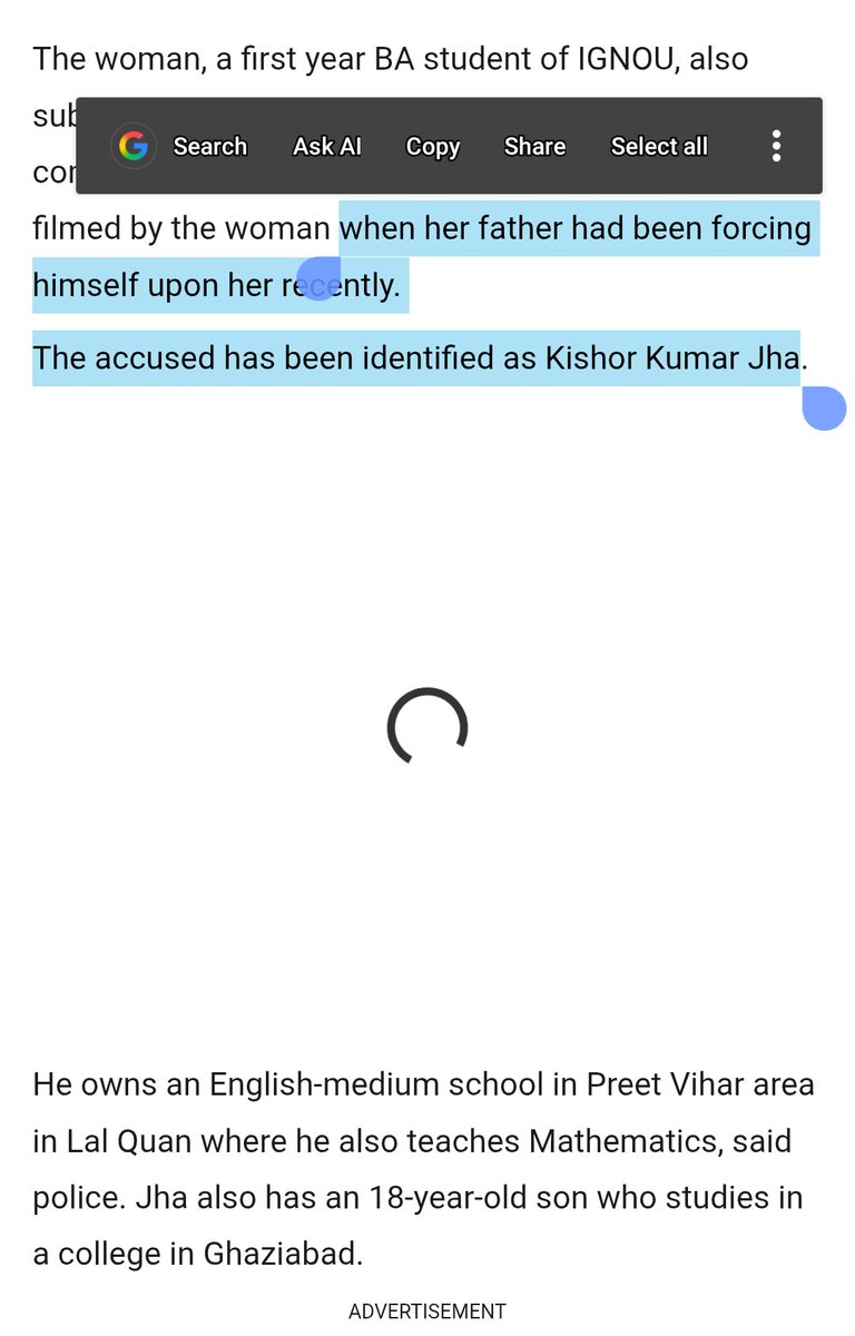 kambakthzin's tweet photo. NAME - PANDIT KISHORE KUMAR JHA
JOB - MATHS TEACHER
AGE - 68
CRIME - SEXUALLY FORCING HIMSELF ON HIS DAUGHTER
CASTE - SHROTIYA MAITHIL BRAHMIN
IDEOLOGY - BRAHMIN SUPREMACY
He was beaten by public after he got caught. https://t.co/CcL2DTQT7y