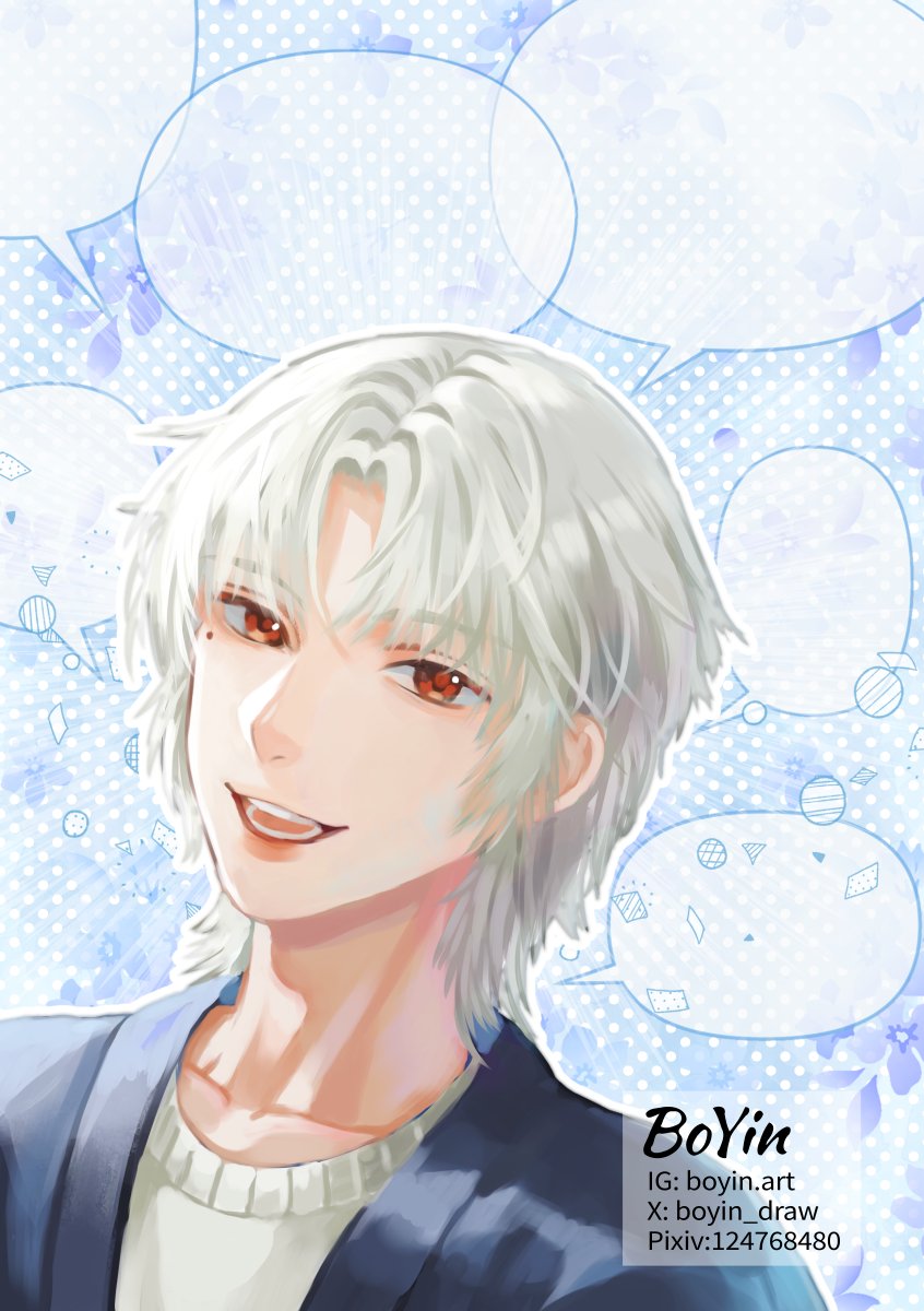 boyin_draw's tweet photo. 在脆上和人玩交換繪,畫二拾六家的OC:恩樺。二拾六對他的描述是廢話很多,很吵,真的很吵,所以這次背景畫了很多對話框。
二拾六,脆帳號:asleo.206
#插圖 #イラスト #illustration #OC #silverhair #whitehair #redeye #smile https://t.co/XC4BpFBIkL
