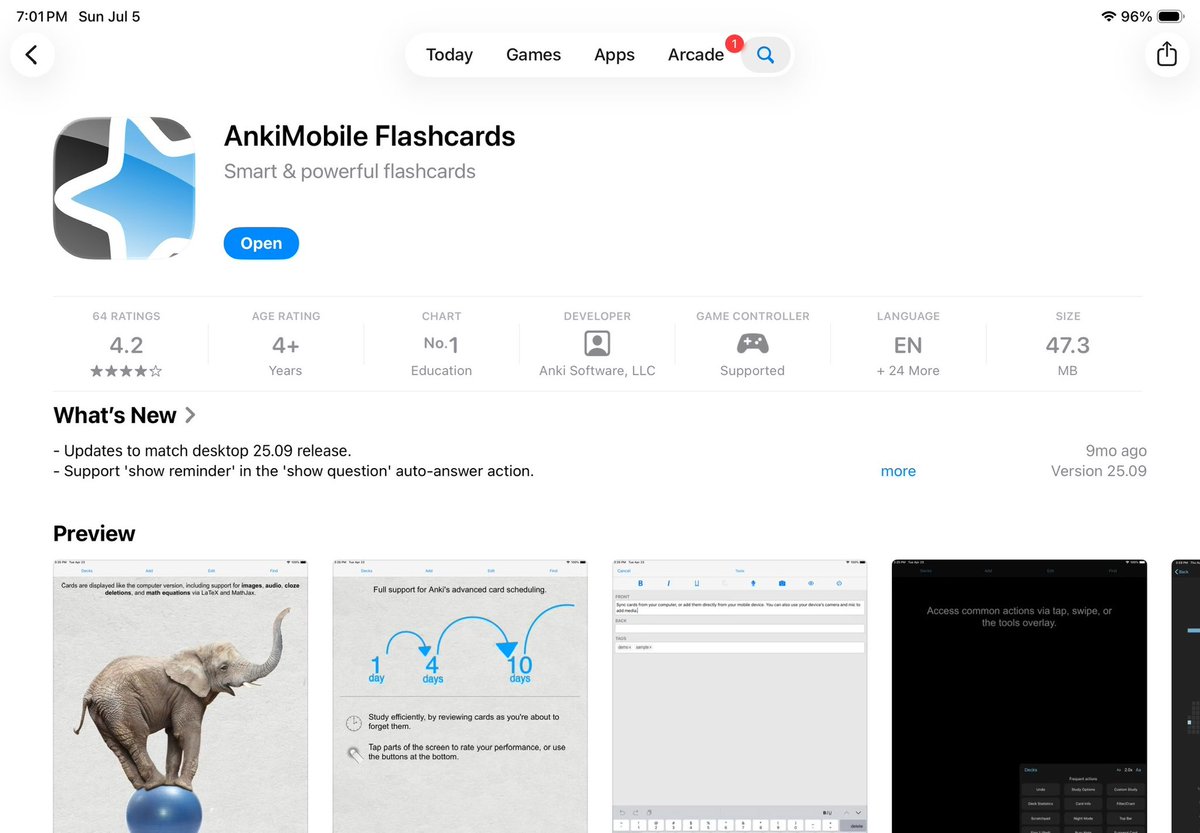 kimchubae's tweet photo. # wts lfb ios ipad iphone paid apps anki app ankimoble flashcards 

ankimobile flashcards app for only ₱220 limited slots only! (original price on app store is ₱1,490)

sa app store po mismo i dodownload it’s 100% safe to download po

for ios lang po iphone &amp; ipad https://t.co/6VtPs1268X