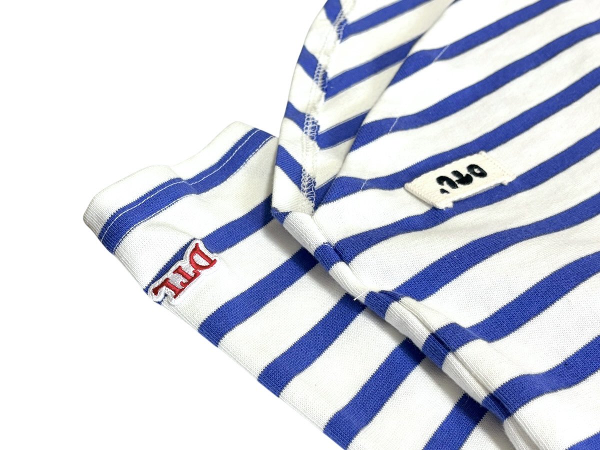 DTL__store's tweet photo. ⁡

📢 7月11日（土）21:00 ON SALE

━━━━━━━━━━━━━━━
【 NO.263 】ボーダーロンT
━━━━━━━━━━━━━━━
⁡
◼︎COLOR
WHITE×BLUE / BEIGE×WHITE
⁡
◼︎SIZE
M
⁡
◼︎PRICE
¥7,980（税込み）

◼︎SIZE SPEC
⁡
（M）着丈:70 / 身幅:59 / 肩幅:46 / 袖丈:54

━━━━━━━━━━━━━━━
🛒 Webサイト受注販売　期間 
━━━━━━━━━━━━━━━
▶︎7月11日（土）21:00　〜　12日（日）23:59
⁡
※受注販売となりますため、ご注文日より約4週間前後での発送を予定しております。

━━━━━━━━━━━━━━━
🌐 Webサイト
━━━━━━━━━━━━━━━
https://t.co/vDbqfGU8XP

━━━━━━━━━━━━━━━
⚠️ ご注意事項
━━━━━━━━━━━━━━━
・お支払い方法は クレジットカード決済 または 銀行振込 のみとなります。
⁡
・受注商品をご注文の際、通常商品と同時にご注文いただいた場合は、受注商品の発送時にまとめての発送となります。あらかじめご了承ください。
⁡
・受注数には限りがございますため、上限に達した場合はご注文をお受けできない場合がございます。
⁡
・ご注文確定後の カラー・サイズ・数量 の変更やキャンセルは承ることができませんので、あらか���めご了承ください。

#dtl
#dothingslike
#新作発売
#ロンt