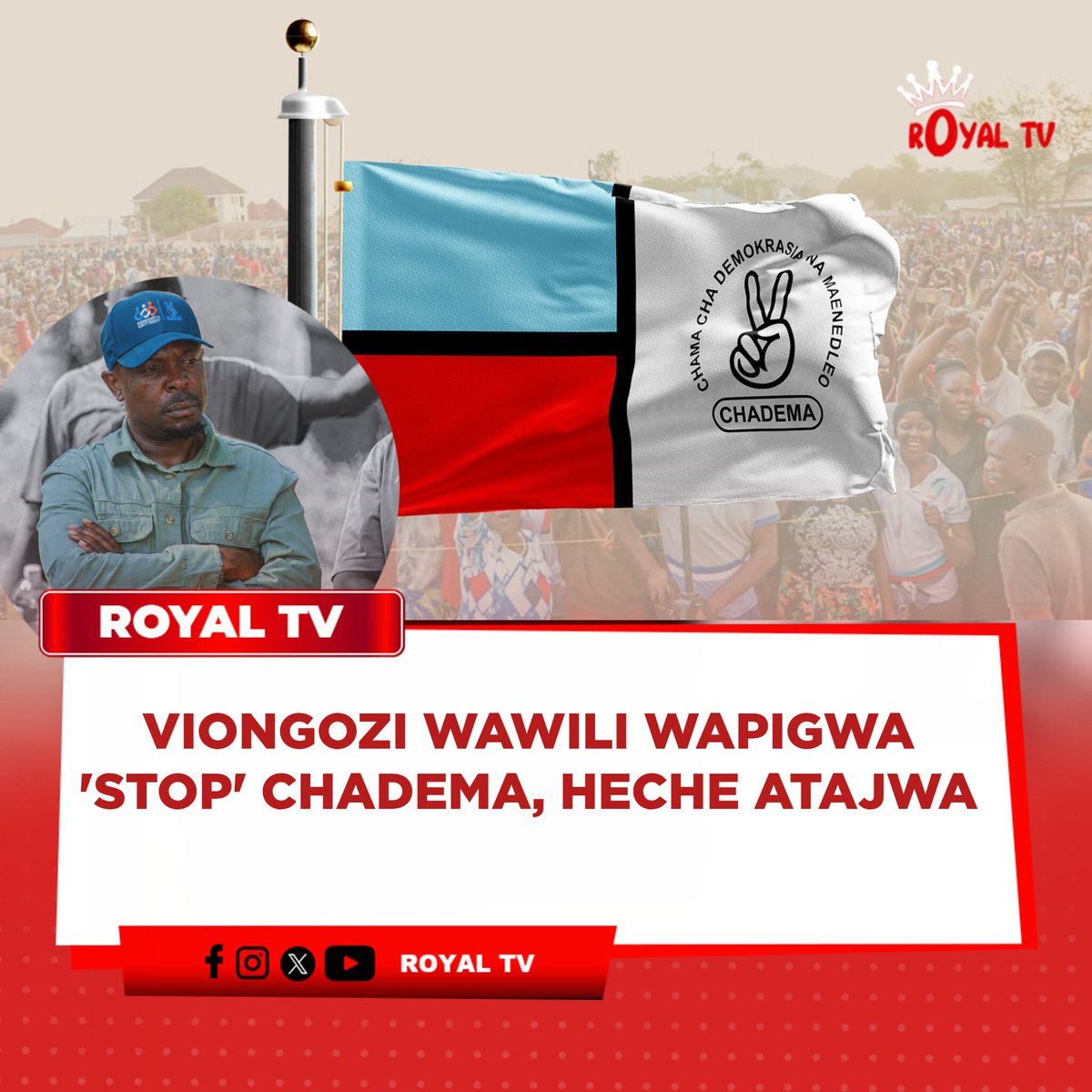 royalmediatz's tweet photo. Chama cha Demokrasia na Maendeleo Chadema Kanda ya Kaskazini kimewasimamisha viongozi wake wawili Abubakari Mashambo, aliyekuwa Katibu wa Jimbo la Bumbuli na Joseph Mwakidasi, aliyekuwa Katibu wa Wilaya ya Muheza, zote za Mkoani Tanga kwa tuhuma za kukiuka Kanuni za Maadili ya Viongozi wa chama kwa kutoa matamko kupitia vyombo vya habari dhidi ya Makamu Mwenyekiti wa Taifa (Bara) John Heche bila ya kufuata taratibu za chama.

Kwa mujibu wa taarifa mbili zilizotolewa na Katibu wa Kanda ya Kaskazini Yohana Kaunya, viongozi hao wanatuhumiwa kukiuka Kanuni 10.1(viii), 10.1(ix) na 10.1(x) za Katiba ya CHADEMA ya mwaka 2006, Toleo la 2019, kwa kutoa tuhuma zisizo na uthibitisho na kuzisambaza kupitia vyombo vya habari badala ya kutumia vikao halali vya chama.

Taarifa hizo zinaeleza kuwa Mashambo na Mwakidasi wametakiwa kuwasilisha uthibitisho wa tuhuma zao ndani ya siku 14 tangu walipopokea taarifa rasmi, kwa mujibu wa Ibara ya 6.3.6(c) ya Katiba ya CHADEMA, huku wakisubiri mchakato wa kinidhamu kukamilika.

Aidha, kusimamishwa kwao kutadumu hadi Kamati Tendaji ya Kanda itakapokamilisha uchunguzi na kutoa uamuzi wa mwisho kwa mujibu wa Ibara ya 6.3.6(v) ya Katiba ya chama. Katika kipindi hicho, hawataruhusiwa kutekeleza majukumu ya nafasi walizokuwa wakizishikilia wala kuzungumza au kutenda kwa niaba ya ofisi hizo.

Hatua hiyo inakuja wakati CHADEMA ikiendelea kukabiliwa na migogoro ya ndani inayohusisha baadhi ya viongozi wake, huku uongozi wa Kanda ya Kaskazini ukisisitiza kuwa masuala yote ya kinidhamu yataendelea kushughulikiwa kwa kuzingatia Katiba, kanuni na taratibu za chama.