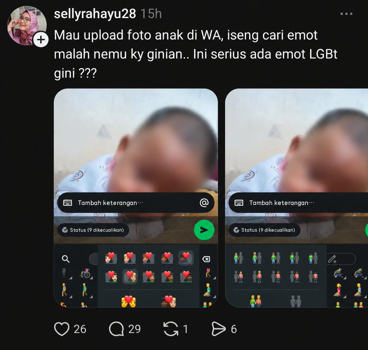 fromzyro's tweet photo. WA SUPPORT LGBT WHY WHY WHY 😭😭😭 https://t.co/bzrVTrQf2K