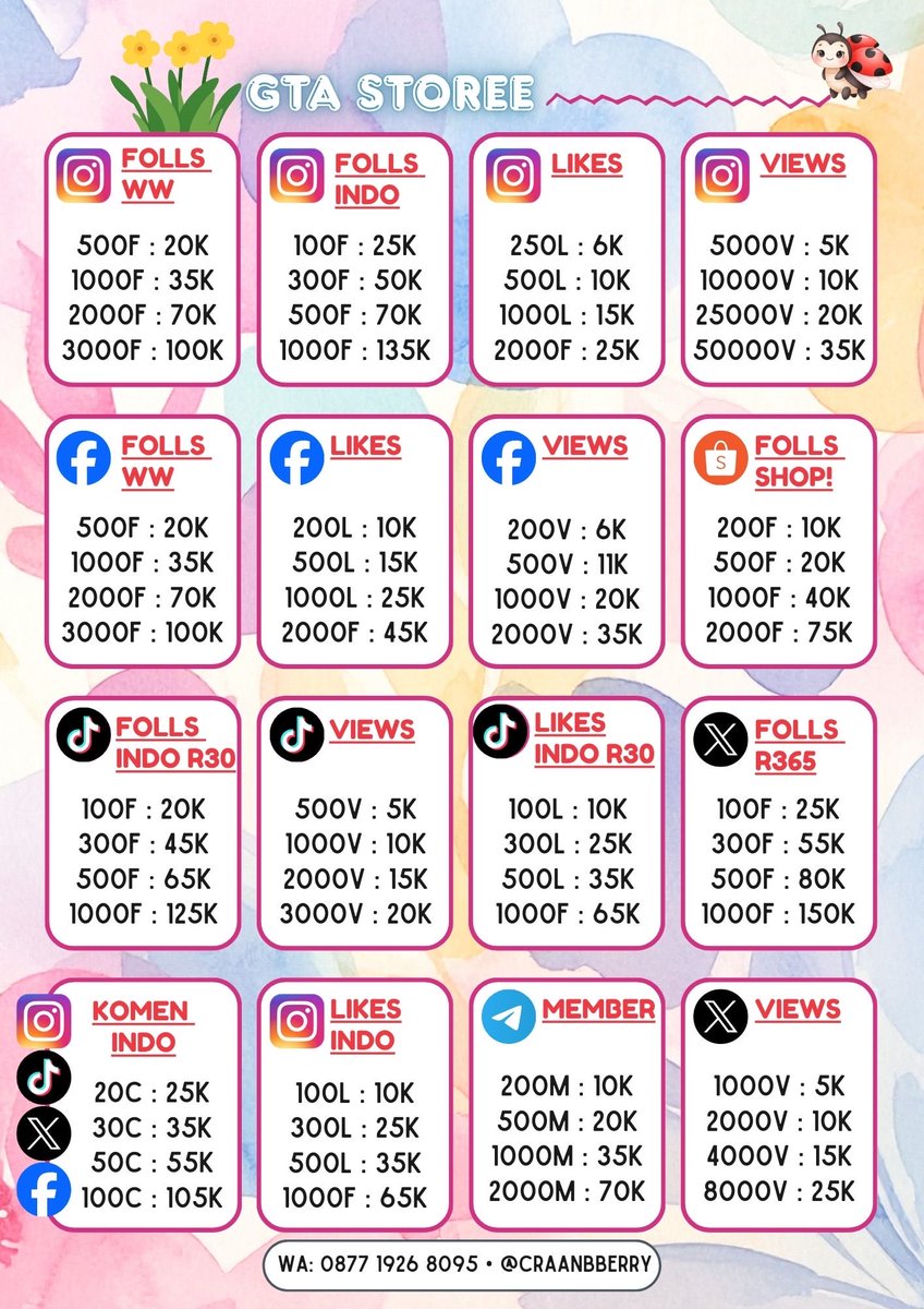 Viiolettae's tweet photo. F4STWA : 087719268095 📩 
TRUSTED•6K+ TESTl 

Upfoll tambah likes amanah fast wts wtb jual followers ig follow tiktok aman foll instagram repost buzzer indo komentar views reels tt fyp share fb comment bisa subs yt murah shopi zonauang uplike ww https://t.co/Sd813gQIxi