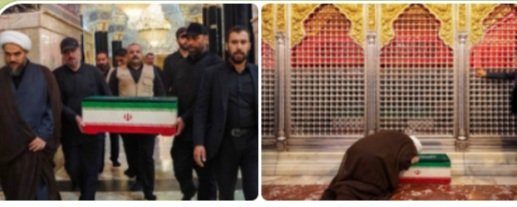 Raha20252025's tweet photo. پدر و دختر به پابوسی علمدار رفتند

#باید_برخاست
#داغ_فرمانده
#بدرقه_تابهشت https://t.co/sWlthuidLD