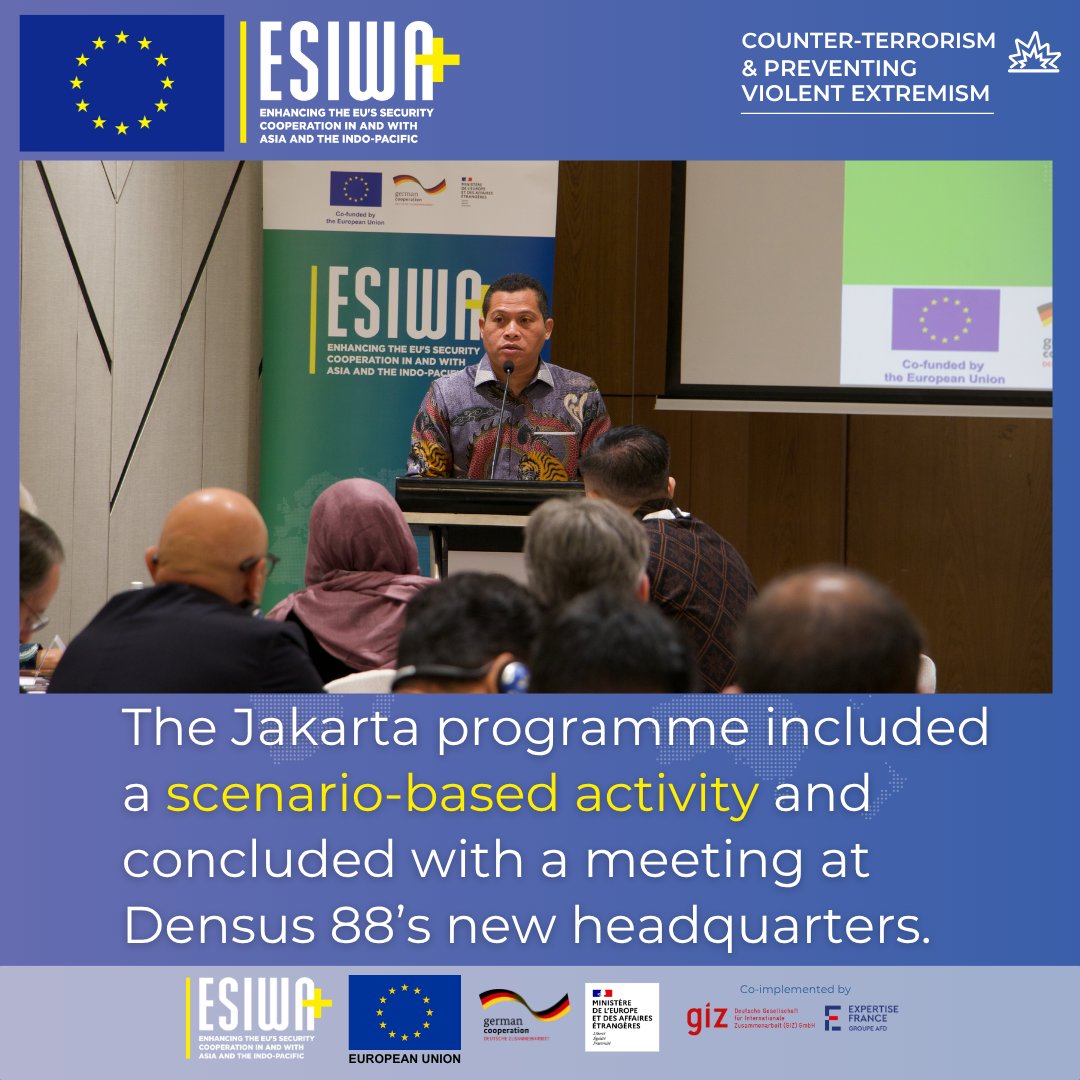 ESIWA_EU's tweet photo. ��� #CounterTerrorism #PreventingViolentExtreism Recap of two practitioner exchanges in 🇸🇬 and 🇮🇩 focused on #NihilisticViolentExtremism
🇪🇺🌏 Bringing together Southeast Asia police & ECTC @Europol @bka @EUPreventionHub
This is #EUForeignPolicy in action!
@EU_FPI @EU_ASIAPAC https://t.co/V2x5JtaIMU