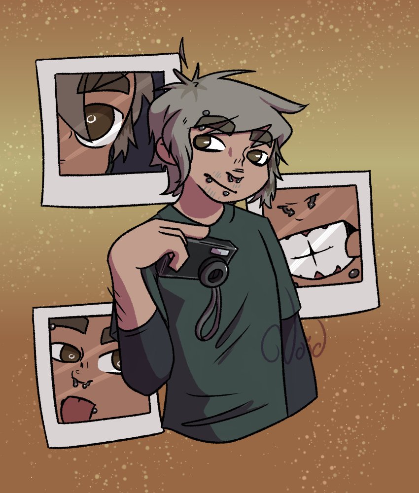 VoidumRetro's tweet photo. AAA I forgot to post my attacks!

Here's my buddy @briianfell's character Felix, I thought I'd play around with his interest in photography!
#smallartist #artfight2026 #digitalart https://t.co/RKOFuDAqai