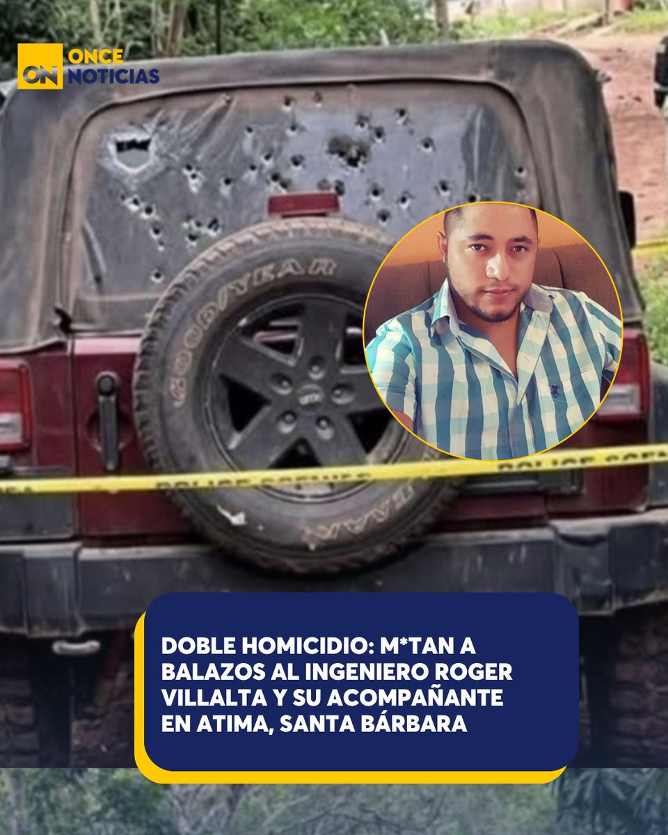 canal11hn's tweet photo. 🚨 Consternación en Santa Bárbara tras un hecho que cobró la vida de un reconocido ingeniero y su acompañante.👮🏻‍♀️ Las autoridades ya siguen la pista del caso para esclarecer qué ocurrió.

Los detalles aquí 👇🏻
https://t.co/2lVMBvFOKd

#Atima #SantaBarbara #Lempira #RogerVillalta #Sucesos