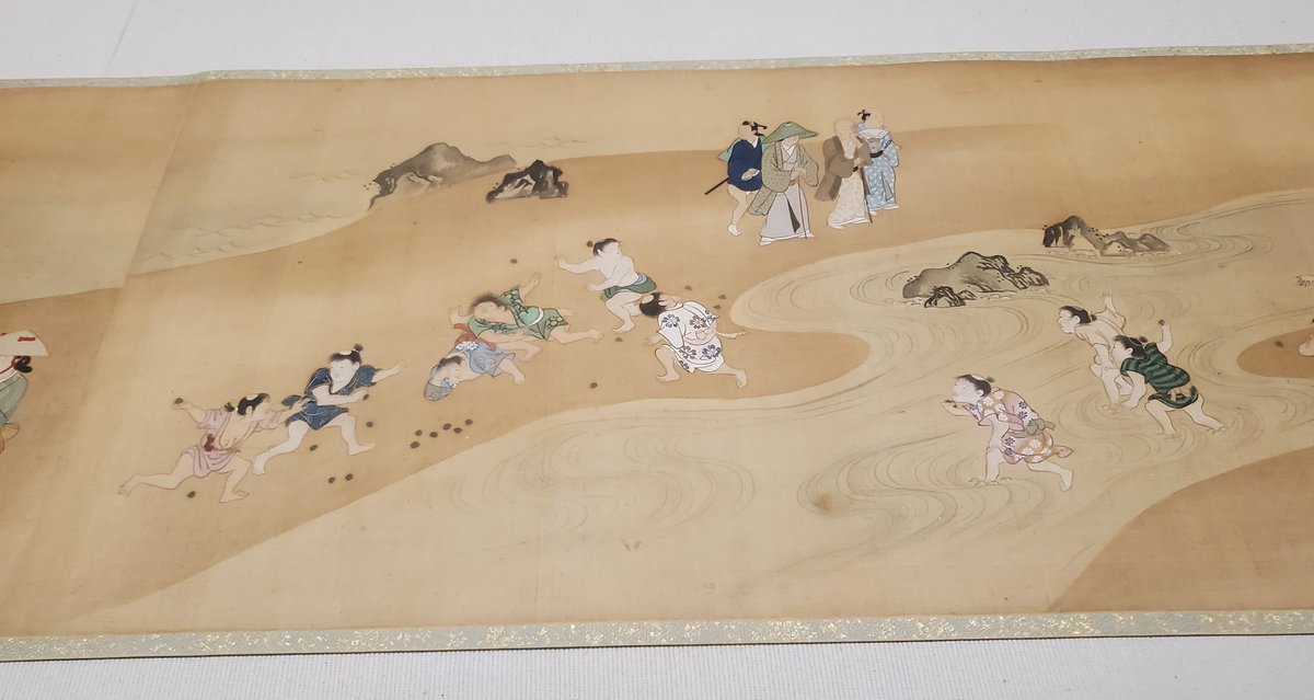 Haiku7110's tweet photo. 静嘉堂文庫美術館「元禄！師宣劇場　十二ヶ月風俗図鑑 大公開」展。今月12日迄は師宣〈見返り美人図〉展示とかで混雑覚悟で挑んだのですが、思いの外落ち着いて鑑賞できました。撮影が許されていり〈十二ヶ月風俗図鑑〉の一部を、2、3枚目に。〈四条河原遊楽図屏風〉（静嘉堂所蔵品）とか見応えあり。 https://t.co/41LnNg1nA3