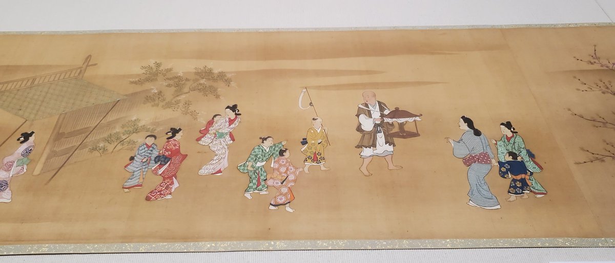Haiku7110's tweet photo. 静嘉堂文庫美術館「元禄！師宣劇場　十二ヶ月風俗図鑑 大公開」展。今月12日迄は師宣〈見返り美人図〉展示とかで混雑覚悟で挑んだのですが、思いの外落ち着いて鑑賞できました。撮影が許されていり〈十二ヶ月風俗図鑑〉の一部を、2、3枚目に。〈四条河原遊楽図屏風〉（静嘉堂所蔵品）とか見応えあり。 https://t.co/41LnNg1nA3