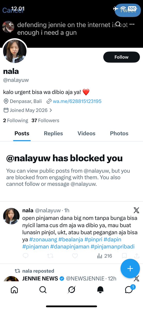 jeadnc's tweet photo. si anjing ini ganti user jd @nalayuw
SUMPAH KALO DI DIEMIN NANTI ORANG2 BANYK YANG KETIPU SIALANNN #zonauang #penipu #zonaba #pinpri #dapin https://t.co/cY0CaGaVhZ