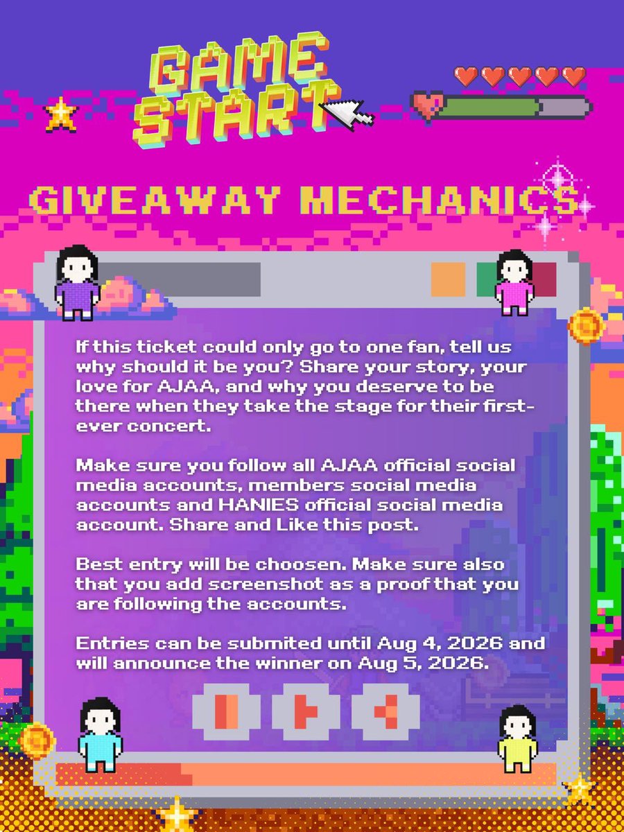 edzplatz's tweet photo. Hello Hanies! As a support to @AJAAofc first ever concert that is a month from now. I will be giving away a free concert ticket see below the mechanics

#AJAA #AJAAGameStart 
#AJAAFirstConcert #HANIES 
@AJAAofc @toothplate7_ @jcdacillo______ @axllukecab @Alex_Noel5783 @haniesofc https://t.co/xZx8JsRF6e