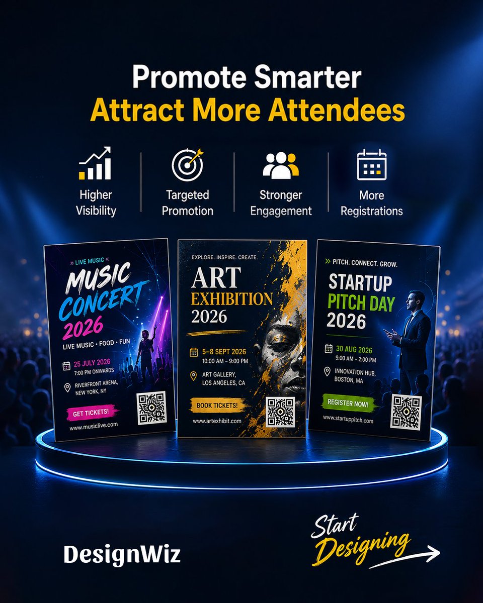 DesignwizInfo's tweet photo. A #flyer doesn't just announce an event.
It gives people a reason to attend.
Discover smarter event marketing strategies with #DesignWiz.
🎉 https://t.co/iYogEfZZo6
#EventMarketing #FlyerDesign #EventFlyer #GraphicDesign #EventPromotion https://t.co/tAXeLVHo8u