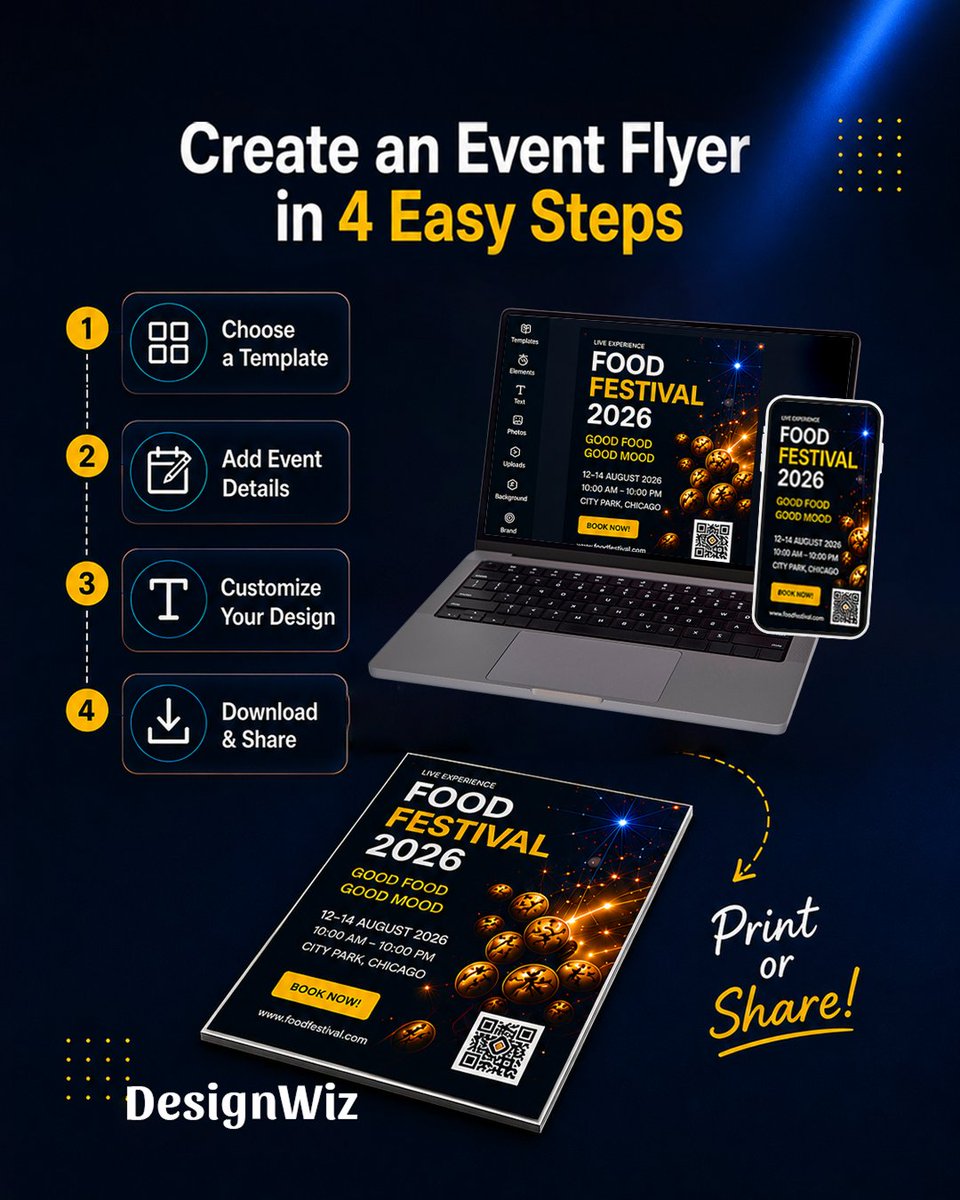 DesignwizInfo's tweet photo. A #flyer doesn't just announce an event.
It gives people a reason to attend.
Discover smarter event marketing strategies with #DesignWiz.
🎉 https://t.co/iYogEfZZo6
#EventMarketing #FlyerDesign #EventFlyer #GraphicDesign #EventPromotion https://t.co/tAXeLVHo8u