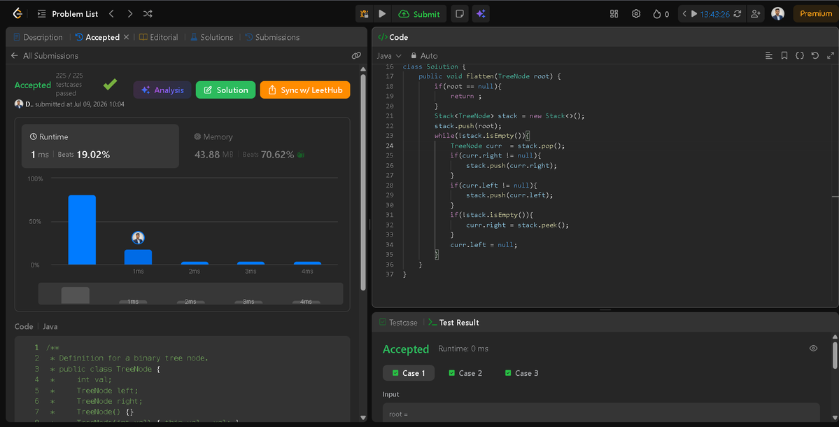 Darshan2042's tweet photo. 📅 Day 39/45 of #SDESheetChallenge @takeUforward_ @striver_79 
🎯Topic - Binary Tree Part - III 
✔️Symmetric Binary Tree
✔️Flatten Binary Tree to Linked List
✔️Check for symmetrical BTs
✔️Children Sum Property in Binary Tree
®️Code. Learn. Repeat.
#DSA #Java #LeetCode #BinaryTree https://t.co/5AyrIhvNhb