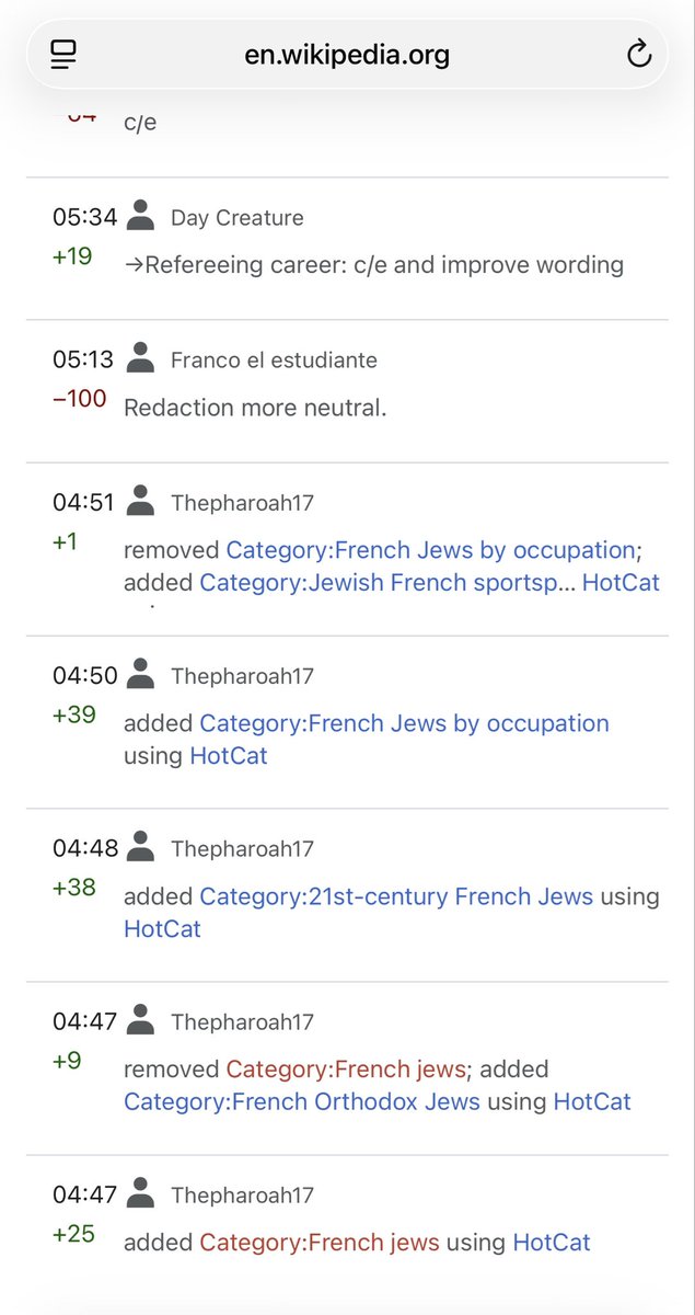 McRogueD's tweet photo. Des Égyptiens ont modifié la page Wikipédia de l'arbitre français pour faire croire qu'il est juif.

Si vous ne comprenez pas cela, vous ne pouvez saisir le fond du conflit israélo-arabe.

(Les modifications ont été annulées) https://t.co/9Nd18dmPtI