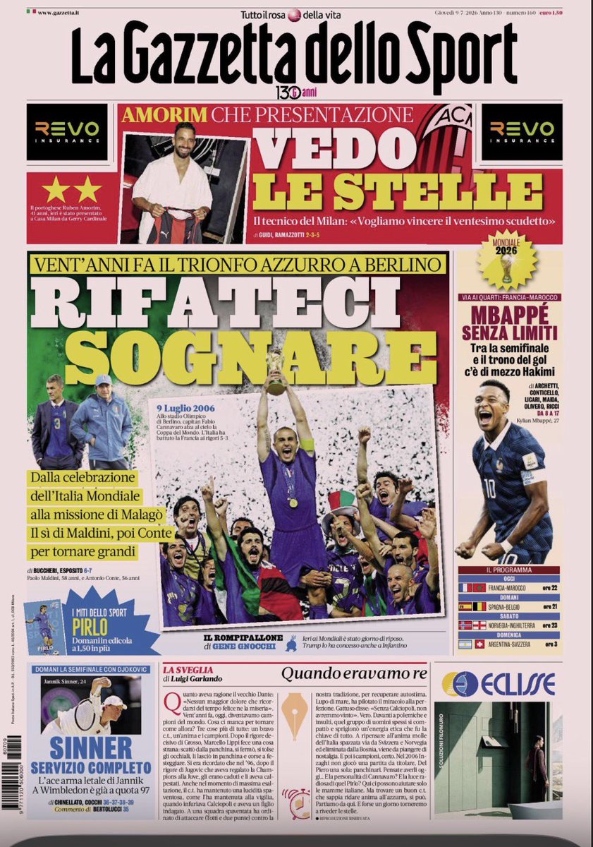 a12_andre's tweet photo. Come nulla fosse successo, confessato, raccontato, ammesso. Nulla.. non è successo assolutamente nulla.
Con totale tenerezza.. vi auguro semplicemente di fallire lentamente @Gazzetta_it #primapagina
#rocchi #arbitropoli #inter https://t.co/jp6CtaiX3h