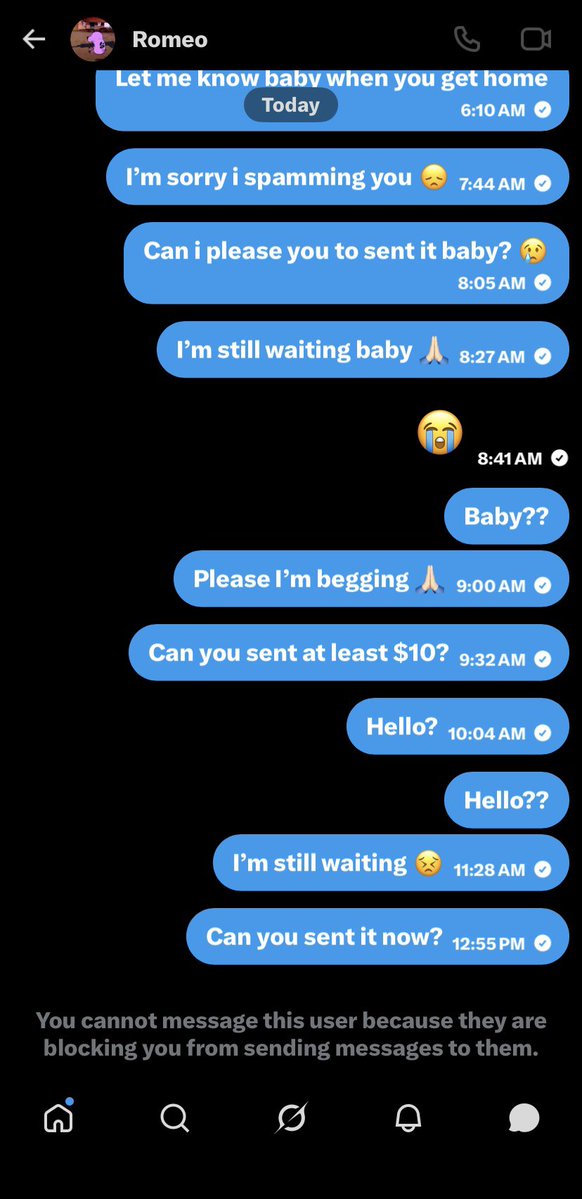 Destroyermrlx's tweet photo. @Nodadniize Time waster and scammer of 10 videos, said will sent when he get out of work but the seller received a BLOCKED LMAO 🤣 
report this  👉🏻 @Nodadniize 👈🏻

#sellingcontent #buyingcontent #buyingcontent𝗠𝗘𝗦𝗦𝗔𝗚𝗘 #nsfwtwt #secretseller https://t.co/57SX4effkB