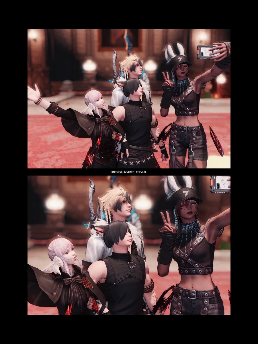 Akatte_ff14's tweet photo. 仲良しふう₍ᐢ‥ᐢ₎ ♡（全員真顔…） https://t.co/Pc5NFmDq3c