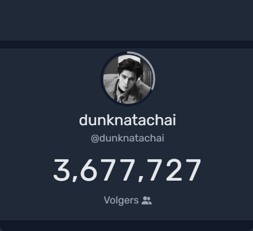 natanata_love's tweet photo. TikTok Follower Record 
@dunknatachai

📈Follower Increase in 24 hours: around + 1.7k

⊹- #dunknatachai #dunkdunk -⊹ https://t.co/1vAb3Seikv