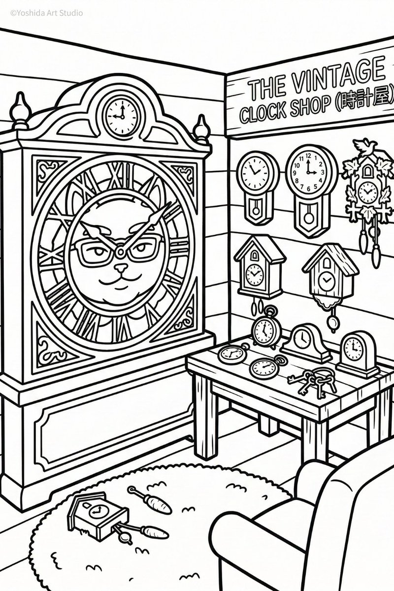 Yoshida_A_S's tweet photo. Adore this cozy clock shop! π°οΈ This cute cat needs color. πΈ Free page! Save & print it. No edit/AI. Share by tagging! Credit required. β¨
#coloringpage #freecoloring #cutecat #vintageshop #cozycoloring https://t.co/kiIiHOHmIS