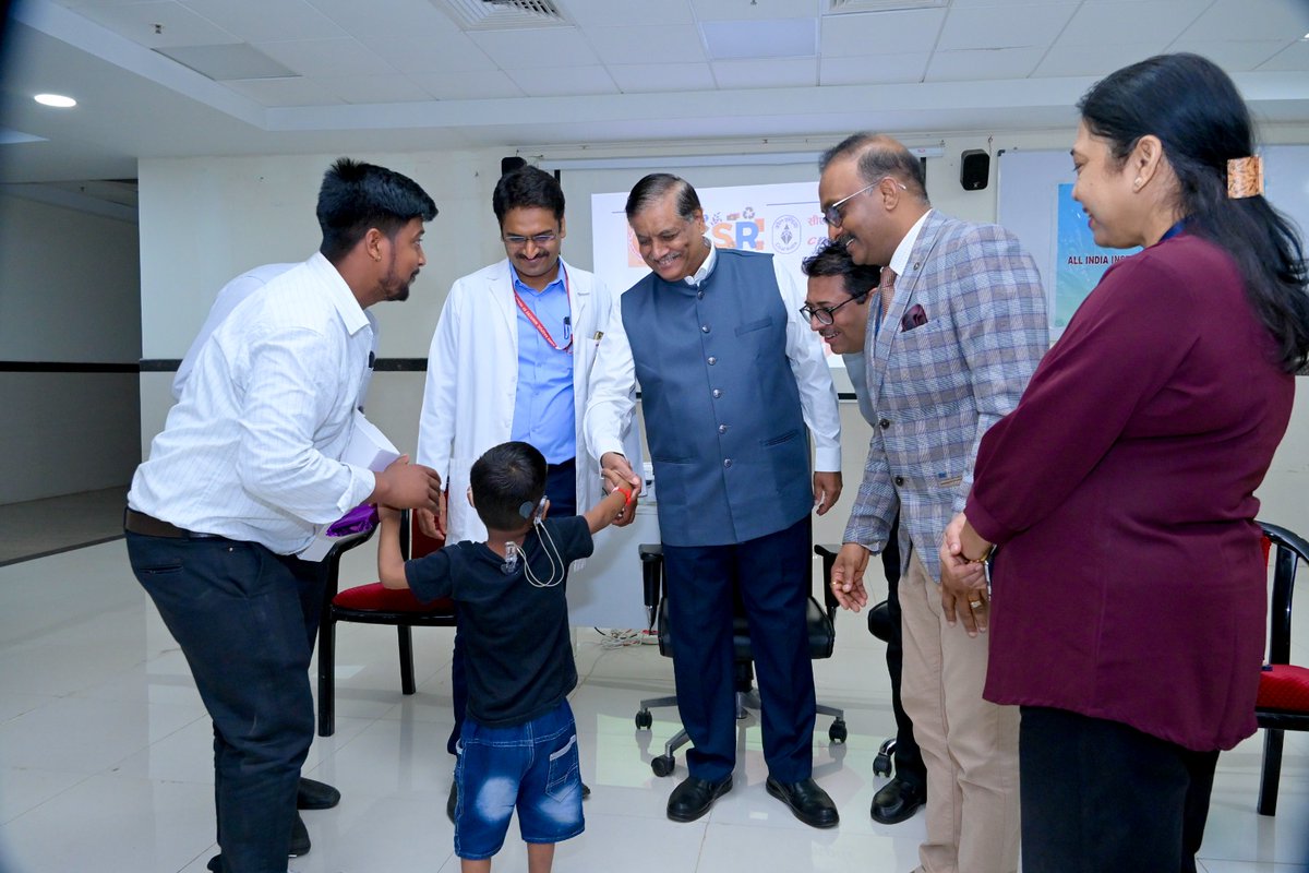 cmpdil's tweet photo. CMPDI’s CSR Project “Dhwani” is transforming young lives through the gift of hearing.

The CMPDI, RI-IV, Nagpur team, led by Shri Vispi N. Dupattawala, Regional Director, RI-IV, visited AIIMS Nagpur to review the progress of its CSR project, “Dhwani,” which provides full sponsorship for cochlear implant treatment to 13 children aged seven years or below from BPL/EWS families at AIIMS Nagpur.

During the visit, the team interacted with beneficiary children and their families, witnessing the life-changing impact of the initiative. So far, four (O4) cochlear implant surgeries have been successfully completed, giving children the precious gift of hearing and opening new opportunities for speech, learning, and social inclusion.

The most touching moment of the visit was the first activation ("switch-on") of a cochlear implant, when a child heard sound for the very first time, an unforgettable experience filled with joy and emotion for the family. The team also observed Auditory Verbal Therapy (AVT) sessions, where children are learning to recognize sounds and develop speech after implantation.

The AIIMS Nagpur team appreciated CMPDI's commitment to this CSR initiative, acknowledging its significant contribution to transforming young lives and enabling children with hearing impairment to move confidently towards social inclusion and a brighter future.

At CMPDI, we believe that every child deserves the opportunity to hear, speak, learn, and dream. Through meaningful CSR initiatives, we remain committed to creating lasting social impact, one life at a time.

@kishanreddybjp @satishdubeyy
@CoalMinistry @CoalIndiaHQ
#CMPDI #CIL #Dhwani